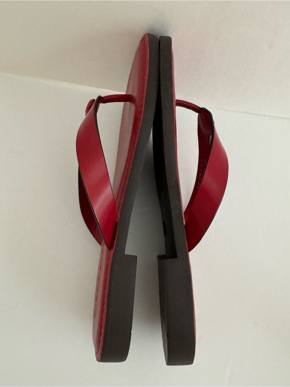 Coach Brianna Ruby Leather Logo Flip Flop Sandals Size 5B CZ379 - Picture 13 of 16